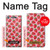 W3719 Strawberry Pattern Hülle Schutzhülle Taschen und Leder Flip für Sony Xperia XZ1