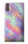 W3706 Pastel Rainbow Galaxy Pink Sky Hülle Schutzhülle Taschen und Leder Flip für Sony Xperia XZ