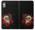 W3753 Dark Gothic Goth Skull Roses Hülle Schutzhülle Taschen und Leder Flip für Sony Xperia XZ