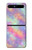 W3706 Pastel Rainbow Galaxy Pink Sky Hülle Schutzhülle Taschen Flip für Samsung Galaxy Z Flip 5G