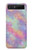 W3706 Pastel Rainbow Galaxy Pink Sky Hülle Schutzhülle Taschen Flip für Samsung Galaxy Z Flip 5G