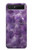 W3713 Purple Quartz Amethyst Graphic Printed Hülle Schutzhülle Taschen Flip für Samsung Galaxy Z Flip 5G