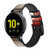 CA0003 American Football Smart Watch Armband aus Silikon und Leder für Samsung Galaxy Watch, Gear, Active