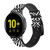 CA0725 Ruta Pattern Smart Watch Armband aus Silikon und Leder für Samsung Galaxy Watch, Gear, Active
