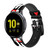 CA0759 Poker Card Suit Smart Watch Armband aus Silikon und Leder für Samsung Galaxy Watch, Gear, Active