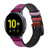 CA0768 LGBT Lesbian Flag Smart Watch Armband aus Silikon und Leder für Samsung Galaxy Watch, Gear, Active
