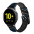 CA0774 Navy Blue Graphic Art Smart Watch Armband aus Silikon und Leder für Samsung Galaxy Watch, Gear, Active
