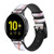 CA0777 Soft Pink Marble Graphic Print Smart Watch Armband aus Silikon und Leder für Samsung Galaxy Watch, Gear, Active