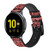 CA0837 Yen Pattern Smart Watch Armband aus Silikon und Leder für Samsung Galaxy Watch, Gear, Active