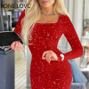 Glitter Bodycon Party Dress