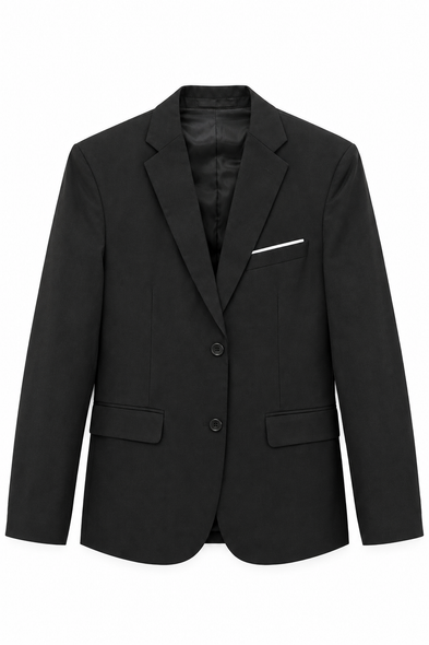 Men's 3-Piece Classic Black Slim Fit Suit Set (Jacket, Vest & Trousers)