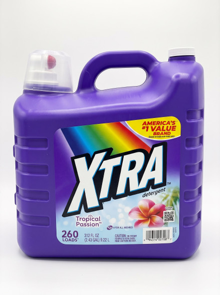 XTRA Tropical Passion Liquid Laundry Detergent, Value size (312 fl oz, 260 Loads)