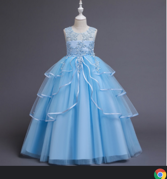 Girl's blue Formal Dress