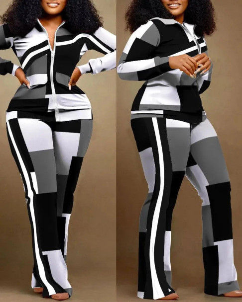 Womans Black and White Tracksuit