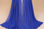 Shimmering Bubble Chiffon Maxi Shawl