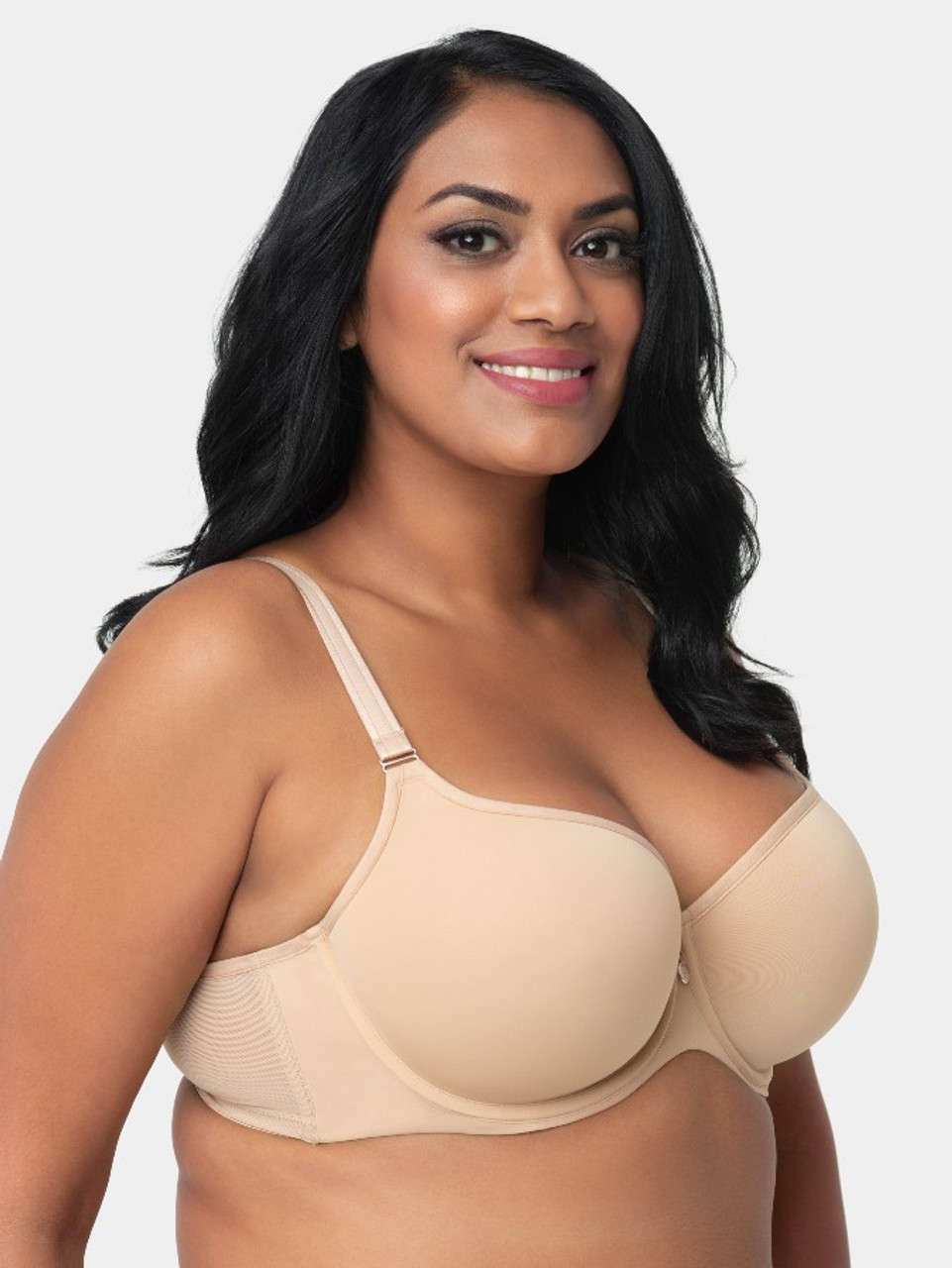 Curvy Couture Tulip Smooth T-Shirt Bra-1274, C, Brown - Yahoo Shopping