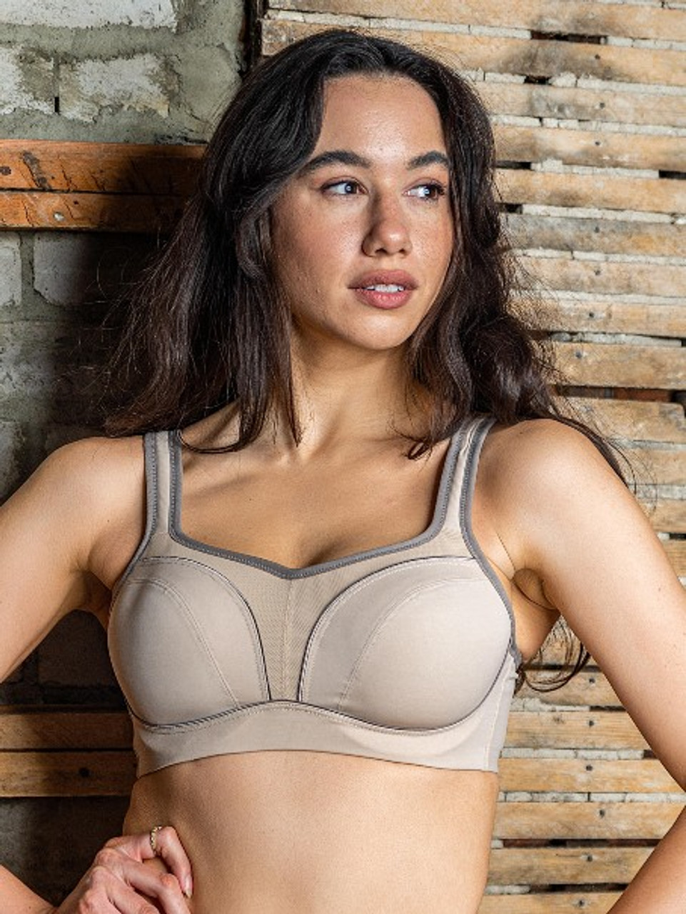 Fit Fully Yours Pauline Underwire Sports Bra in Silver/Teal FINAL