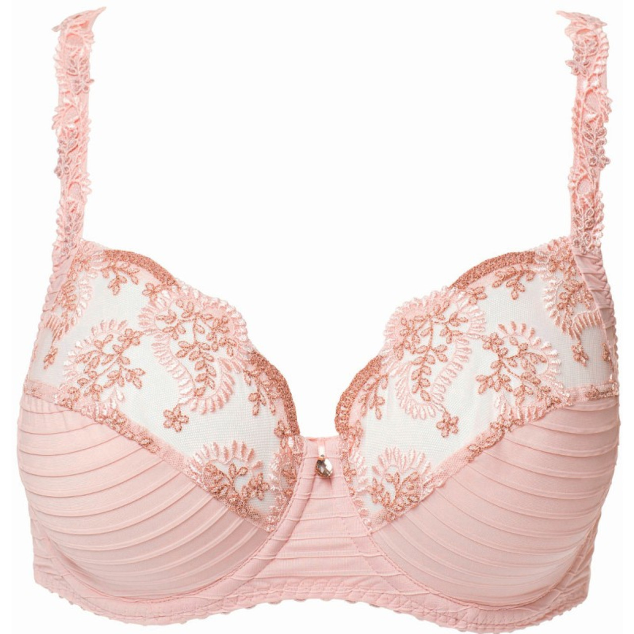 Louisa Bracq Electric Waves Full Cup Underwire Bra (49401),30G,Pearl at   Women's Clothing store