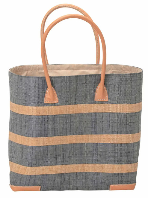 Rockflowerpaper STRIPE RAFFIA BEACH TOTE BAG 543-98