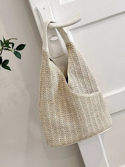 UZ Wholesale Store OVERSIZED STRAW WOVEN TOTE ZT-6123701