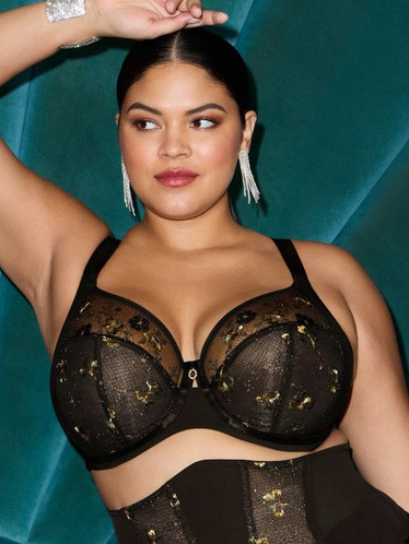Elomi Lyriana Underwire Bra EL303705 – Embroidered Full Bust Bra with Supportive Lift