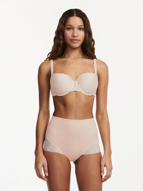 Chantelle Lace High-Waist Brief Shaper C14K70 in Natural Beige, tummy control shapewear