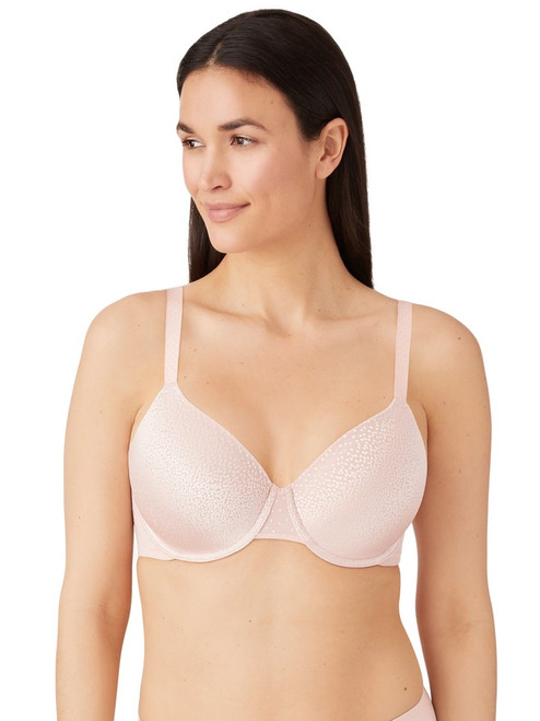 Wacoal Back Appeal Contour Bra 853303 in Rose Dust, front view, t-shirt bra with smooth seamless cups