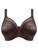 Chocolate Keira GD6090. With a sultry brown hue and full cup containment, this plus size bra showcases structured satin for smoothing and sculpting fuller busts with effortless luxury.