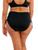 Elomi Plain Sailing ES7287 in Black plus size swim bottom, back view showing rear coverage