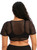 Elomi Bazaruto ES800696 in Black plus size swim cover-up, back view