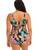 Elomi Tropical Falls ES801543 in Black full bust swimwear, back view showing straps and fit