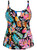 Elomi Tropical Falls ES801561 full bust swimwear, close-up of fabric and print in Black