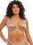 Elomi Cate Bra EL4030 Hazel, warm neutral bra for full figure women, with embroidered top cup and strong support
