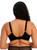Elomi Lucie Plunge Bra EL4490 Black back view, wide powernet wings and strong underband providing smoothing support for full figure women