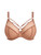 Elomi Sachi Plunge Bra EL4350 Café au Lait on model, four-part cup plunge with adaptive fit, side support, and strappy neckline detail from a professional bra fitter near me