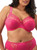 Elomi Zarla Bra EL302505 in Love Potion – hot pink embroidered full-bust bra with multi-part cups designed to shape, lift, and support beautifully