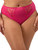 Elomi Zarla Brief EL302610 front view shows a flattering high leg cut with double-layer stretch mesh for coverage and embroidered leaf-and-berry side panels for a feminine finish.