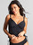 Panache Anya Riva SW1301 full bust swimwear, close-up of fabric and print in Black
