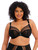 Elomi Matilda Plunge Bra EL8900 in Black, front view, full bust plunge bra with low center and lift