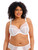 Elomi Matilda EL8900 full bust plunge bra, close-up of cup fabric and detail in White