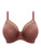 Elomi Smooth EL4301 Clove on model, seamless underwire bra for full busted women offering invisible smoothing under everyday outfits Elomi Smooth EL4301 Clove on model, seamless underwire bra for full busted women offering invisible smoothing under everyday outfits