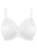 Elomi Morgan EL4111 White close-up, flat lace and cup seaming that lift and round without padding