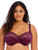 Elomi Morgan EL4111 Blackberry, rich tone lace full cup with three-part unlined cups and forward-shaping side support