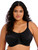 Elomi Energise Sports Bra EL8041 in Black, high impact underwire sports bra for plus size and full busted women with encapsulated cup support