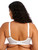 Elomi Energise EL8041 White, showing racerback J-hook conversion, strong side wings, and wide padded straps for plus size high impact activity