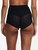 Chantelle C14K70 in Black tummy control shapewear, back view showing smoothing panels and rear shaping