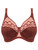 Cate EL4030 Raisin embroidery close-up, everyday full busted bra with side support