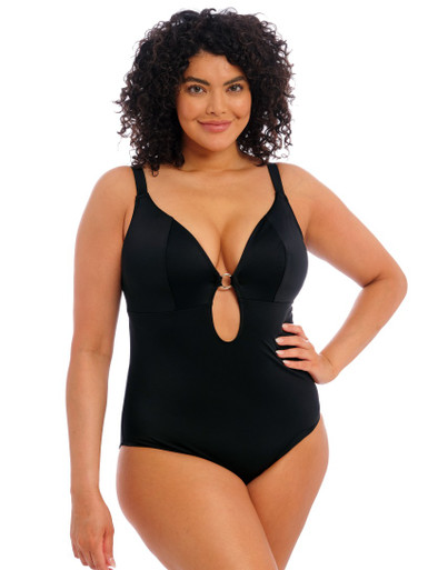 Bras N Things Vamp Swim Buckle Up Baby Contour One Piece - Black