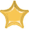 19"A Star Gold Metallic flat (10 count)