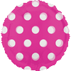 18"A Round Pink with White Dots Pkg (5 count)